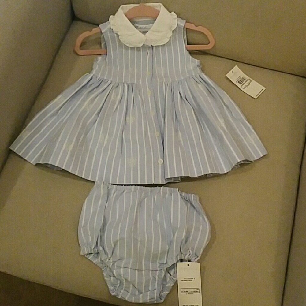 Ralph Lauren girl dress sz 3 mos NWT